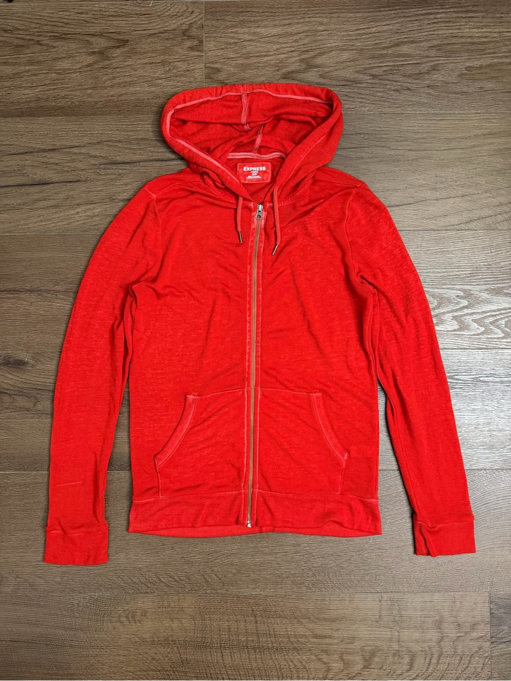 Express Red Zip-Up Hoodie